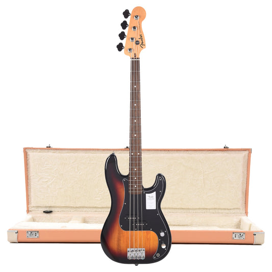 Fender Standard Precision Bass LRL 3-Color Sunburst and Pacific Peach Hardshell Case Bundle - MUSICTONER