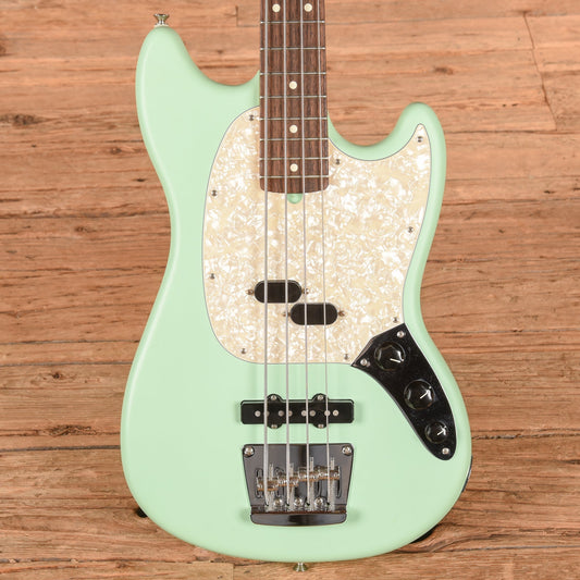 Fender American Performer Mustang Bass Satin Seafoam Green - MUSICTONER