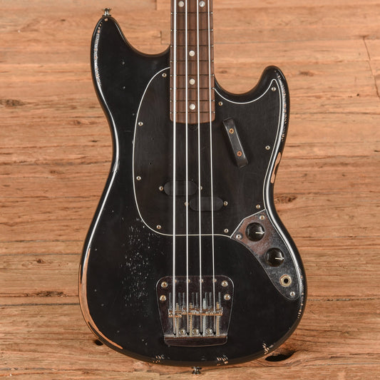 Fender Justin Meldal-Johnsen Road Worn Signature Mustang Bass Black 2017 - MUSICTONER