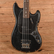 Fender Justin Meldal-Johnsen Road Worn Signature Mustang Bass Black 2017 - MUSICTONER