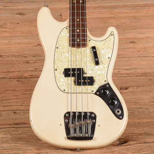 Fender Mustang Bass White 1966 - MUSICTONER