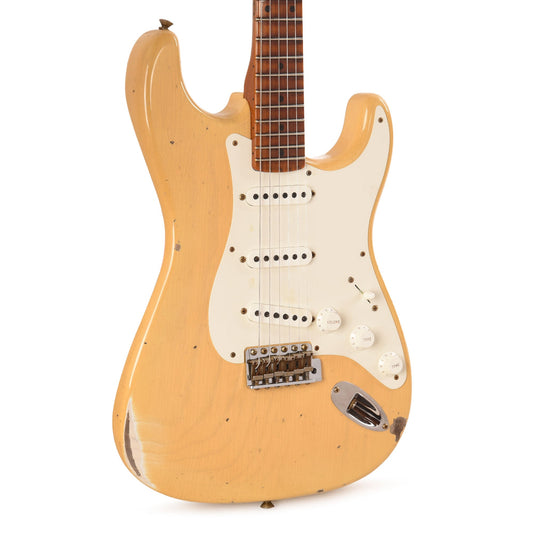 Fender Custom Shop Limited Edition '50s Dualmag II Compound Radius Stratocaster Relic Aged Nocaster Blonde - MUSICTONER