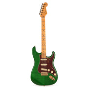 Fender Custom Shop Limited Edition Custom Deluxe AAA Flame Stratocaster NOS Emerald Green Transparent w/Gold Hardware…