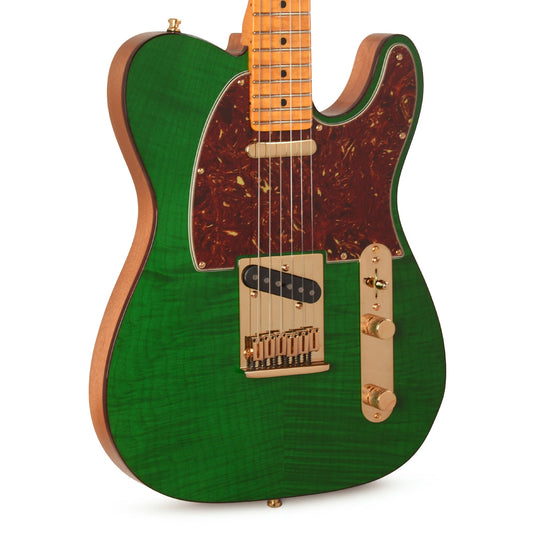 Fender Custom Shop Limited Edition Custom Deluxe AAA Flame Telecaster NOS Emerald Green Transparent w/Gold Hardware…