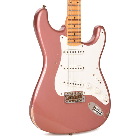 Fender Custom Shop Special Edition 1958 Compound Radius Stratocaster Relic Aged Burgundy Mist Metallic - MUSICTONER