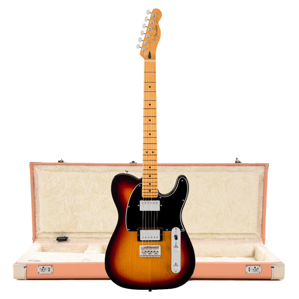 Fender Player II Telecaster HH MN 3-Color Sunburst and Pacific Peach Hardshell Case Bundle - MUSICTONER