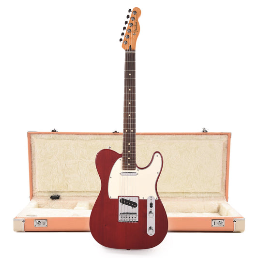 Fender Player II Telecaster RW Transparent Cherry and Pacific Peach Hardshell Case Bundle - MUSICTONER