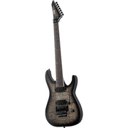 ESP LTD M-1007 Baritone Electric Guitar, Charcoal Burst Satin