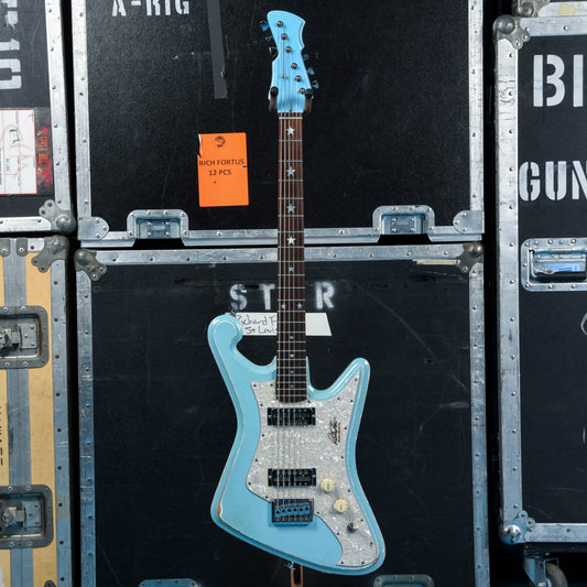 G-Sharp Fortus Signature Model Baritone Sonic Blue Relic - MUSICTONER