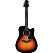 Takamine G Series GD30CE-12-BSB 12-String Acoustic Electric Guitar, Brown Sunburst