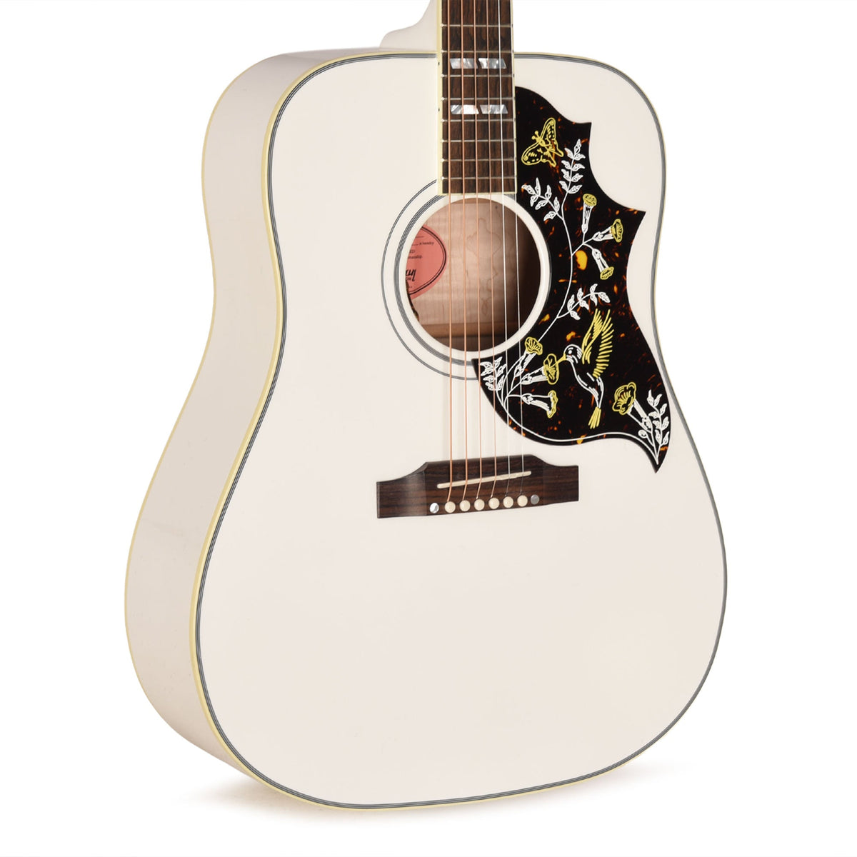 Gibson Custom Shop Limited Run Hummingbird Sitka/Maple Alpine White Gloss - MUSICTONER