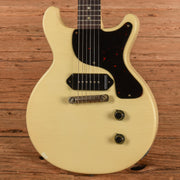 Gibson Custom Shop 1958 Les Paul Junior Double Cut Antique Antique White Murphy Lab Ultra Light Aged - MUSICTONER
