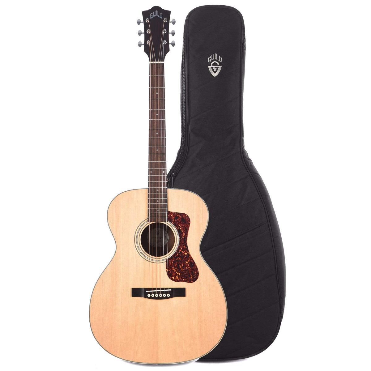 Guild Westerly OM-240E Archback Orchestra Spruce/Mahogany Natural w/Electronics and Deluxe Acoustic Guitar Gig Bag Bundle…