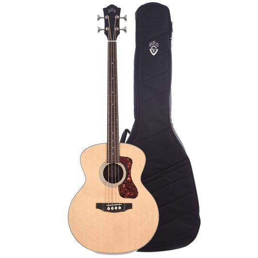 Guild Westerly B-240EF Fretless Acoustic Electric Bass and Deluxe Acoustic Guitar Gig Bag Bundle - MUSICTONER