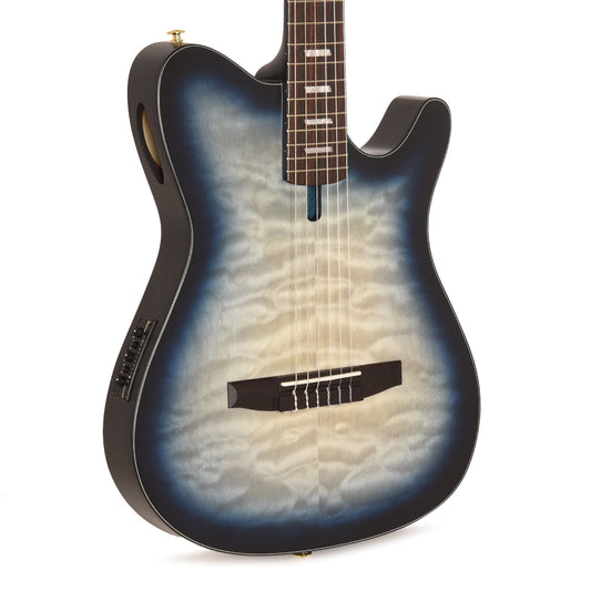 Ibanez FRH20QMNCTL Acoustic Electric Guitar Cosmic Blue Sunburst Low Gloss - MUSICTONER