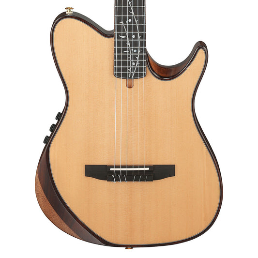 Ibanez TOD100NNT Tim Henson Signature FRH Chambered Acoustic-Electric Guitar Natural High Gloss - MUSICTONER