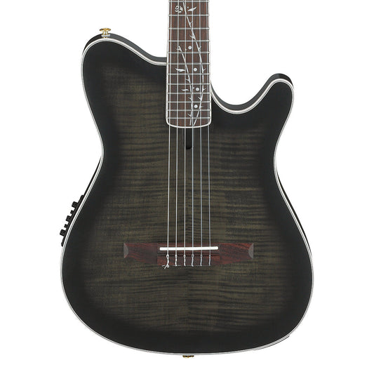 Ibanez TOD20FMNBFL Tim Henson Signature FRH Acoustic-Electric Guitar Black Burst Fade Low Gloss - MUSICTONER