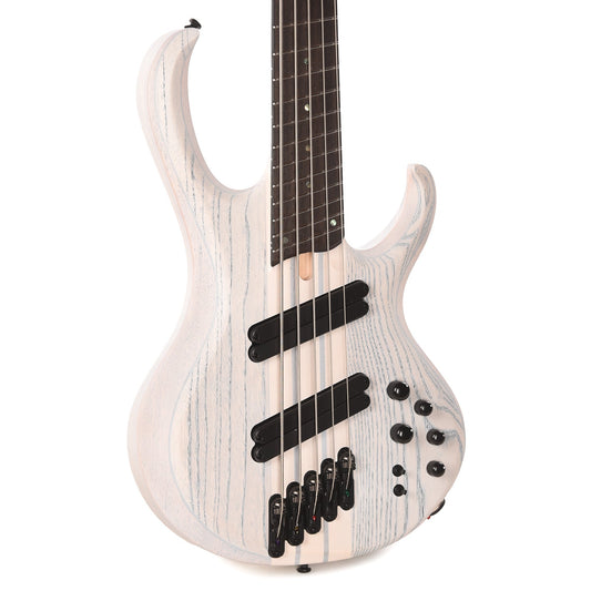 Ibanez BTB865MSTWF BTB Bass Workshop 5-String Electric Bass Multi scale Transparent White Flat - MUSICTONER