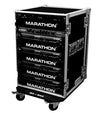 Marathon MA-16UAD21W Professional Amp Rack with Wheels