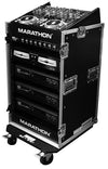 Marathon MA-M14U Professional Mixer Amp Rack with Wheels