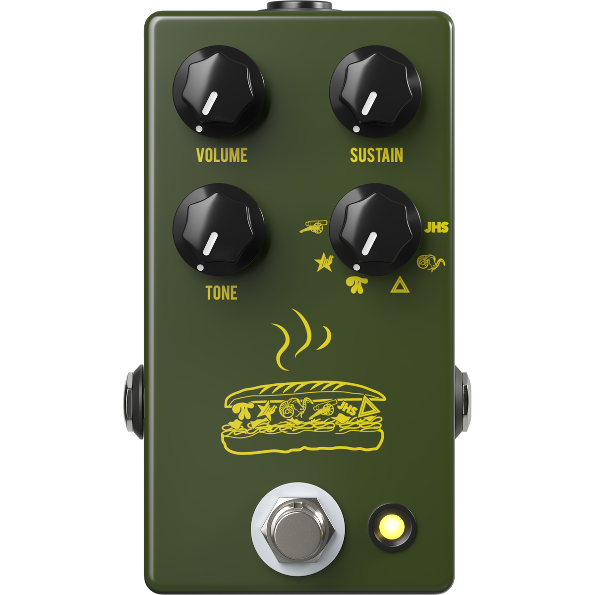 JHS Pedals Muffuletta Army Green Distortion / Fuzz Pedal