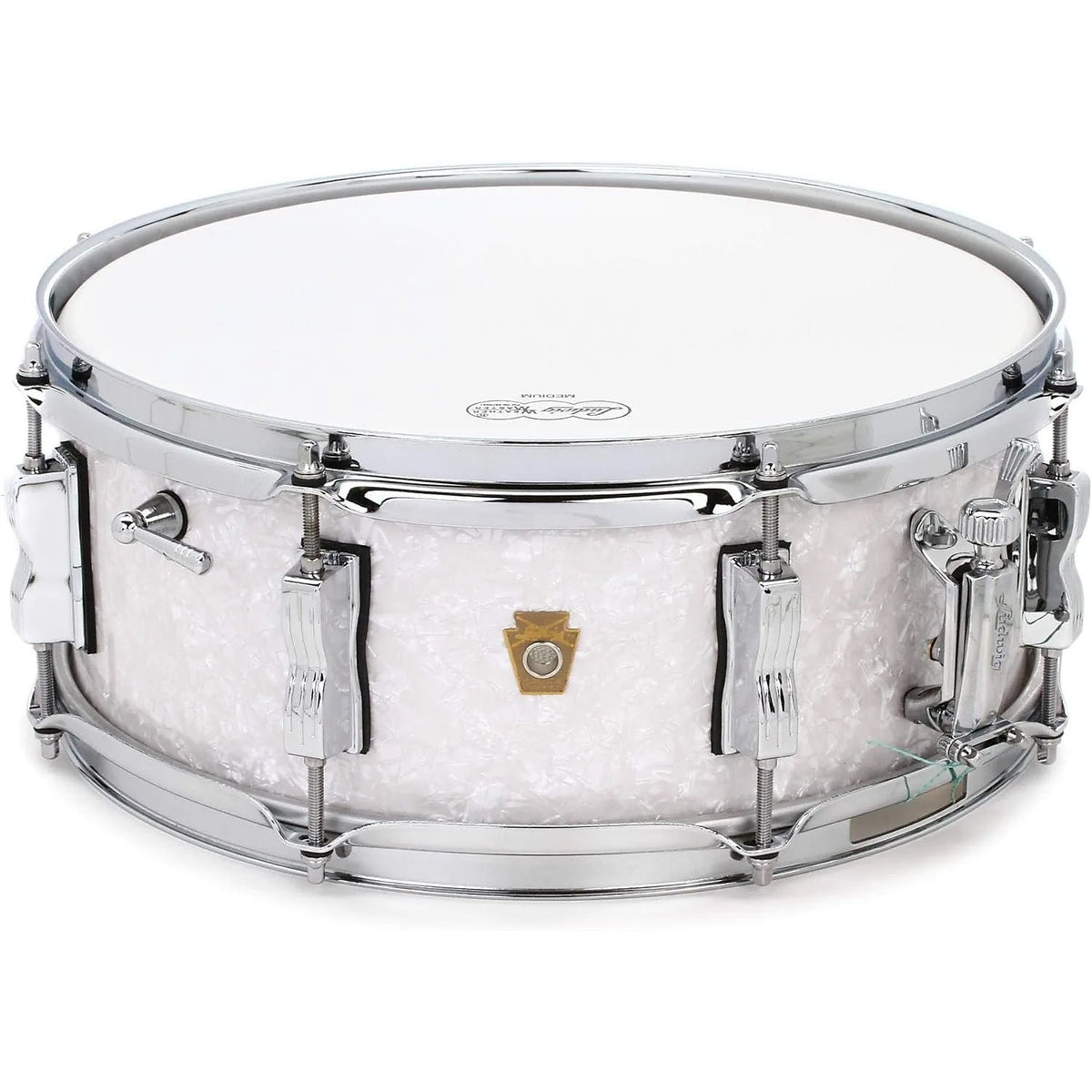 Ludwig 5.5x14 Legacy Mahogany “Jazz Fest” Snare Drum - White Marine Pearl