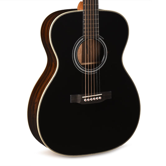 Martin Custom Shop OM-28 Style Auditorium Adirondack Spruce VTS/Ziricote Black Top - MUSICTONER
