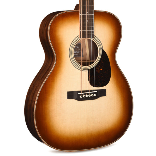 Martin OM-35 Inception European Spruce/Black Walnut/Flamed White Oak Dark Toasted Burst - MUSICTONER