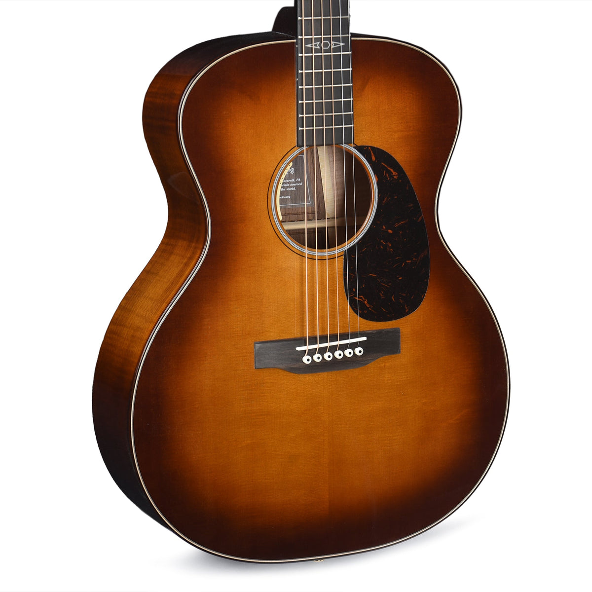Martin Certified Wood Series GPE Inception Maple Cutaway European Spruce/Flamed Maple Amber Fade Sunburst - MUSICTONER
