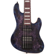 Mayones Jabba Custom 5 Eye Poplar 3A/Swamp Ash Trans Dirty Purple Blue Burst - MUSICTONER