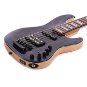 Mayones Jabba Custom 5 Eye Poplar 3A/Swamp Ash Trans Dirty Purple Blue Burst - MUSICTONER