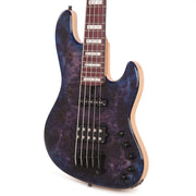Mayones Jabba Custom 5 Eye Poplar 3A/Swamp Ash Trans Dirty Purple Blue Burst - MUSICTONER