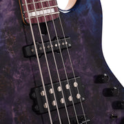 Mayones Jabba Custom 5 Eye Poplar 3A/Swamp Ash Trans Dirty Purple Blue Burst - MUSICTONER