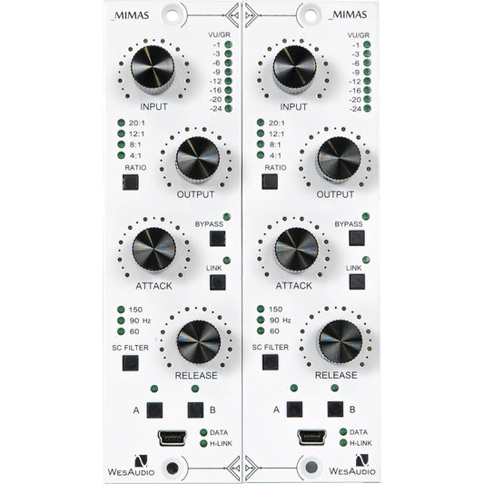 WesAudio _MIMAS Gemini Stereo Pair 500 Series Compressor
