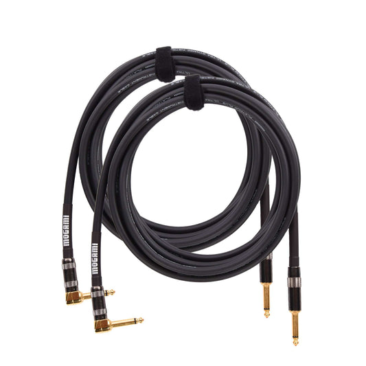 Mogami Platinum Instrument Cable 12' Angle-Straight 2 Pack Bundle - MUSICTONER