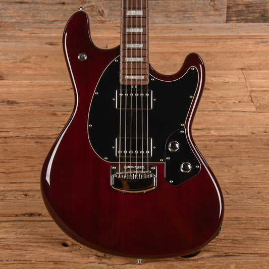 Music Man BFR Baritone StingRay Transparent Oxblood 2024 - MUSICTONER