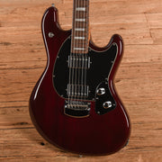 Music Man BFR Baritone StingRay Transparent Oxblood 2024 - MUSICTONER