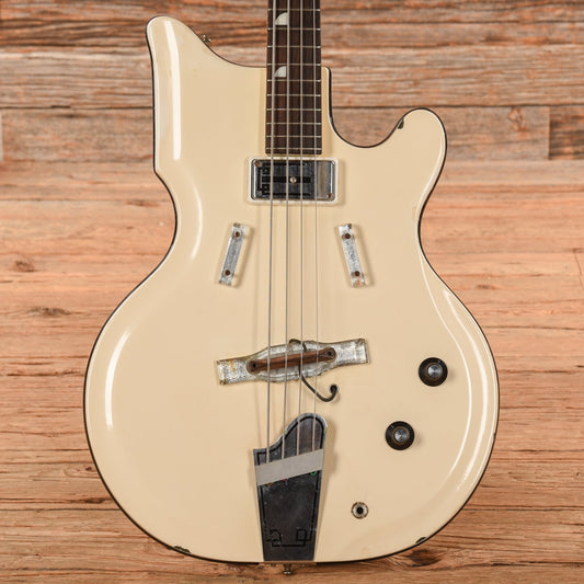 National Res-o-glass Val-Pro 85 Bass White 1960s - MUSICTONER