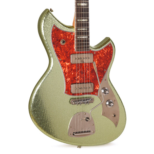Novo Serus J Coke Bottle Green Sparkle Extra Light Distress w/ Fralin P-90 Pickups - MUSICTONER