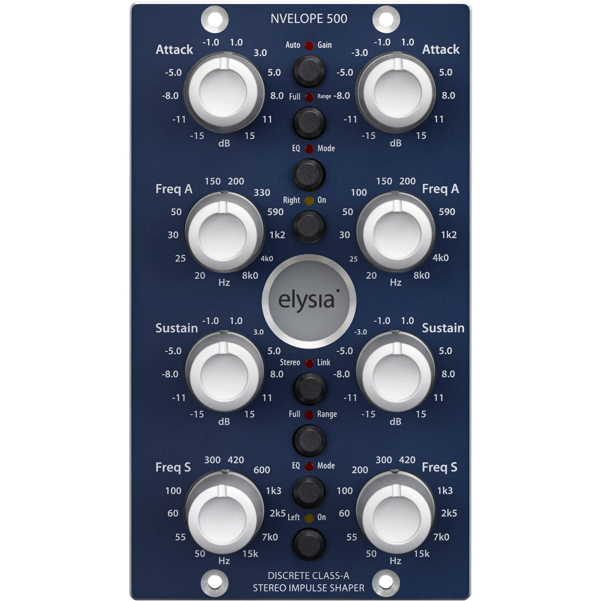 Elysia Nvelope Qube Stereo/Dual Mono 500 Series EQ and Dynamics Processor