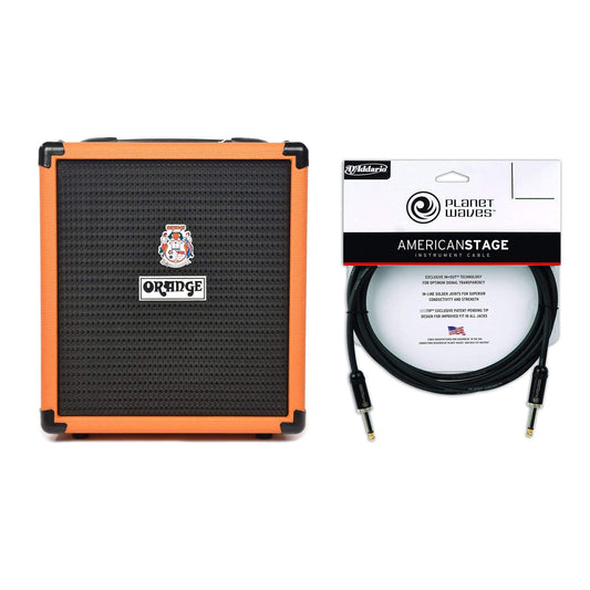 Orange Crush Bass 25 1x8 25w Combo w/Cable Bundle - MUSICTONER