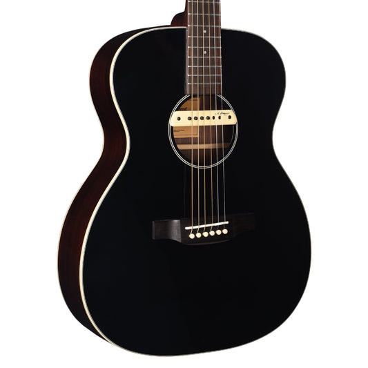 Orangewood Brooklyn Retro Live Grand Concert Acoustic-Electric Guitar Black Gloss - MUSICTONER