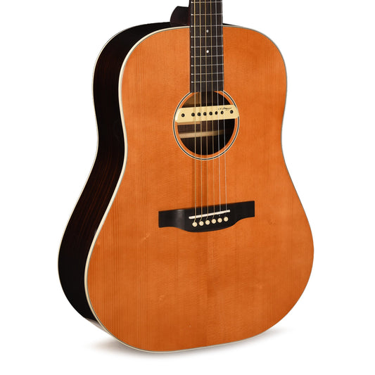 Orangewood Dylan Retro Live Slope Shoulder Dreadnought Acoustic-Electric Guitar Aged Natural Gloss - MUSICTONER