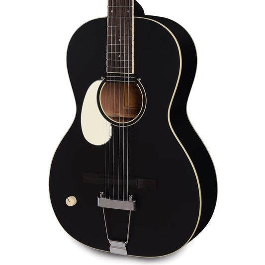 Orangewood Juniper Black Live Rubber Bridge Parlor Acoustic Guitar Lefty - MUSICTONER