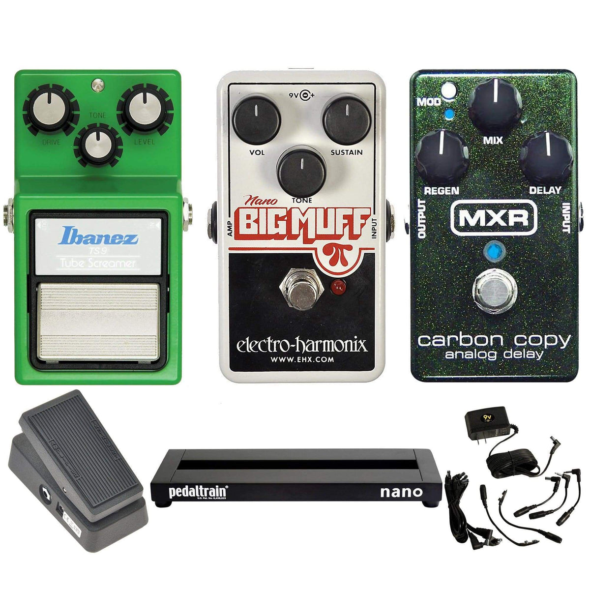Loaded Pedalboard "Classics" Bundle W/Power Supply - MUSICTONER