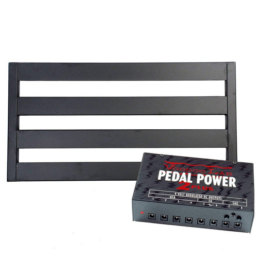 Pedaltrain Classic 2 Pedalboard 4 Rails 24x12.5 w/Soft Case Bundle w/ Voodoo Lab Pedal Power 2 Plus Power - MUSICTONER
