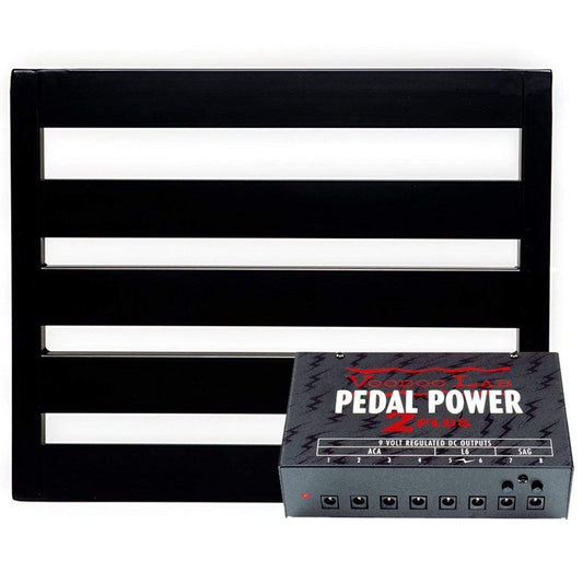 Pedaltrain NOVO 18 Pedalboard 18x14.5 w/Soft Case Bundle w/ Voodoo Lab Power 2 PLUS Isolated Power Supply - MUSICTONER