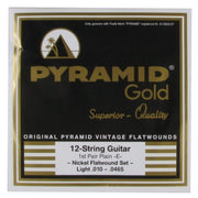 Pyramid Gold Electric Flatwound 12-String Light 10-46.5 (6 Pack Bundle) - MUSICTONER