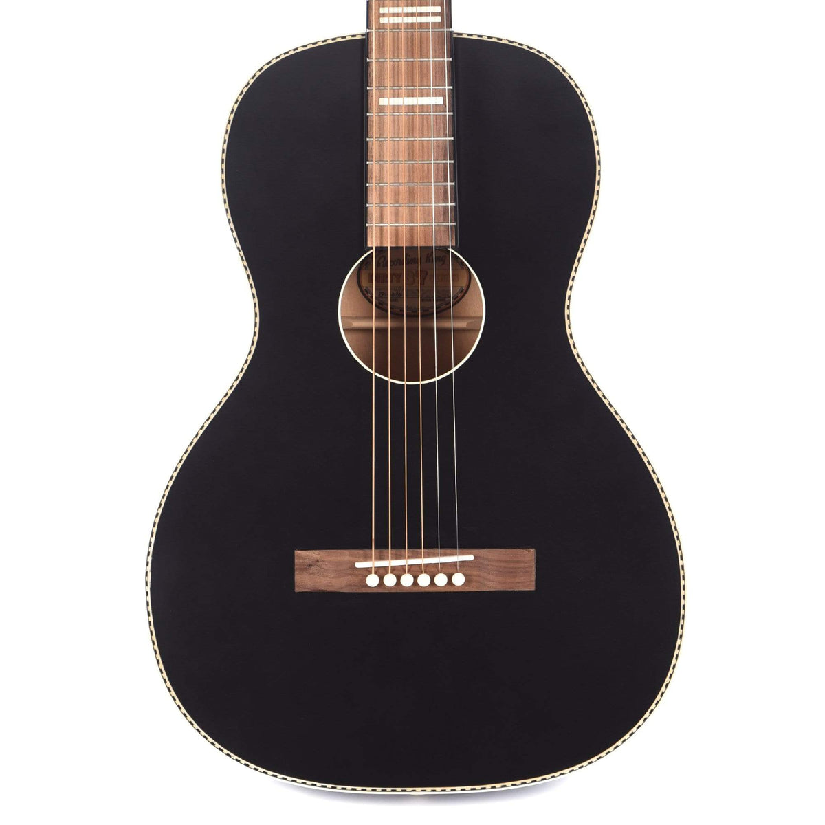 Recording King Dirty 30's Series 7 Parlor Matte Black - MUSICTONER