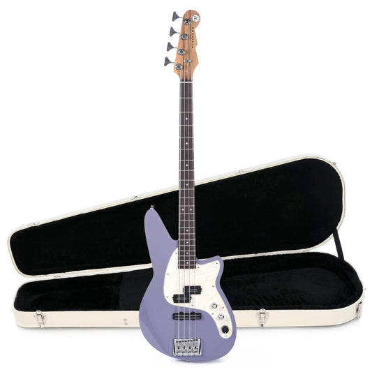 Reverend Decision P Bass Periwinkle Hardshell Case Bundle - MUSICTONER
